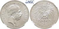 Sachsen 5 Mark 1904 E. Georg 1902-1904. Auf den Tod. Stempelglanz / NGC ... 665,00 EUR envoi gratuit