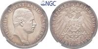 Sachsen 3 Mark 1910 E. Friedrich August III. 1904-1918. Polierte Platte ... 1650,00 EUR envoi gratuit