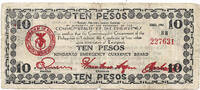 Philippines 10 Pesos Mindanao - Emergency / guerrilla currency - WWII -