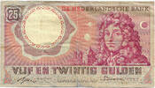 Netherlands 25 Gulden Christiaan Huygens -