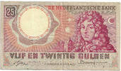 Netherlands 25 Gulden Christiaan Huygens -