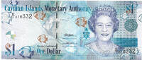 Cayman Islands One Dollar Queen Elizabeth II -