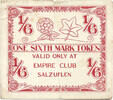 Germany One Sixth Mark Empire Club at Salzulfen - Allied Occupation -