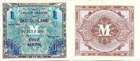 Germany 1 Mark Allied Occupation - with Printer's code "F" - Forbes Lithograph, Boston MA -