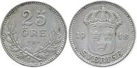 Schweden 25 Öre Silber Gustaf V. 1907-1950 -