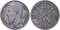 Belgien 50 Centimes Leopold II. 1865-1909 -