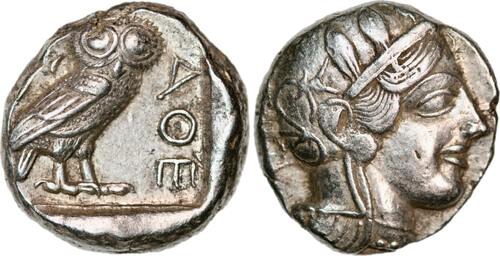Tetradrachm 454-404 avant J.-C. from Athens in Attica (ca. 454-404 BC)