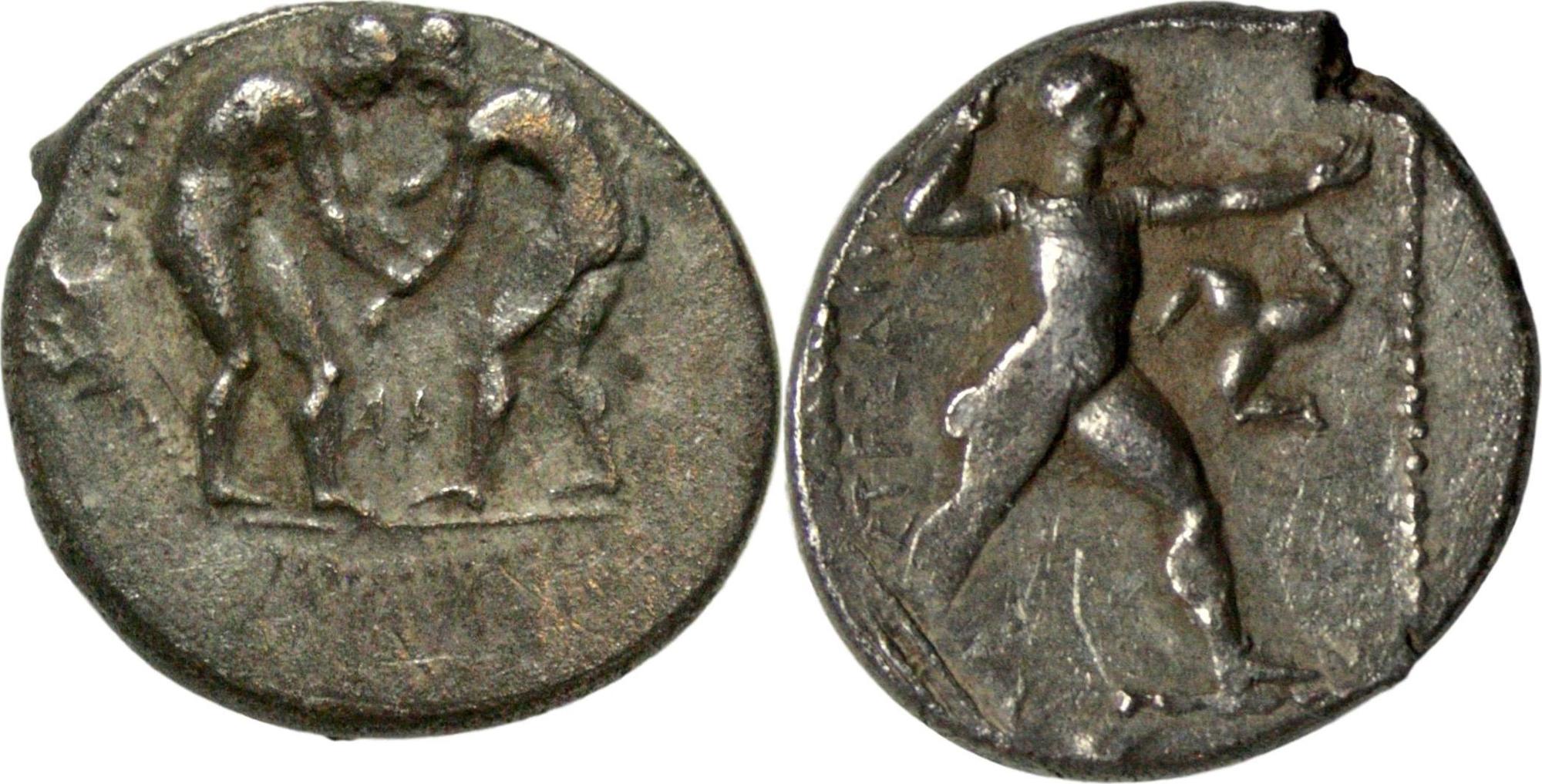 C bc v. 1.24 Статер. Иония au. Абдеры древняя Греция. Монеты Сидона Памфилия.
