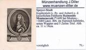 Speyer-Stadt 1609 Mittelalter bis ca. 1900. SUP
