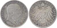 Baden 2 Mark 1905 G Friedrich I. 1856-1907. schöne Patina, min. Kr., ss ... 55,00 EUR  + 8,00 EUR frais d'envoi
