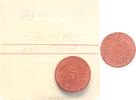 China-Puppet States/Manchukuo 5 Fen (\red fiber\, roter, gepresster Faserstoff) K`ang Te 1934-1945. -