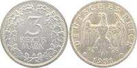 Weimarer Republik 3 Reichsmark 1931 A Weimarer Republik 1918-1933. vorz&uuml;... 320,00 EUR  + 11,00 EUR frais d'envoi