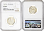 20 centavos Chile 20 centavos 1881 So, NGC MS65, Republic of Chile (1851 - 1898) -