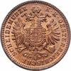 1 kreuzer Austria 1 kreuzer 1885, NGC MS65 RD, Emperor Franz Joseph I (1848 - 1916) Top Pop -