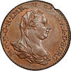 2 liards Austrian Netherlands 2 liards 1777, PCGS MS64 BN, Maria Theresa (1740 - 1780) Top Pop -