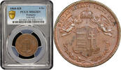  Hungary   1868 KB, PCGS MS63 BN,  Emperor Franz Joseph I (1848 - 1916)  4 krajczar 1868 KB Hungary   1868 KB, PCGS MS63 BN,  Emperor Franz Joseph I 