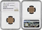 1 franc Belgium 1 franc 1886-1911, NGC MS64, Prison Hoogstraeten (Merxplas) Top Pop -