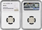 10 kreuzer Austria 10 kreuzer 1872, NGC MS66, Emperor Franz Joseph I (1848 - 1916) -