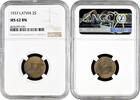 2 santimi Latvia 2 santimi 1937, NGC MS62 BN, First Republic (1922 - 1940) -
