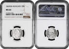 Hungary 20 krajcar 1869 KB, NGC MS64, Emperor Franz Joseph I (1867 - 1916) -