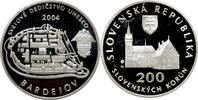 200 korun Slovakia 200 korun 2004, PROOF, UNESCO World Heritage - Bardejov -