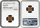 lepton Ionian Islands 1 lepton 1862, NGC MS64 BN, Queen Victoria (1837 - 1864) -