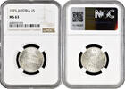 1 schilling Austria 1 schilling 1925, NGC MS63, First Republic (Shilling) (1925 - 1938) -