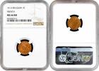 1 centime Belgium 1 centime 1914 French, NGC MS66 RB, Leopold II (1865 - 1909) Pop 2/0 -