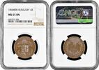 4 krajczar Hungary 4 krajczar 1868 KB, NGC MS65 BN, Emperor Franz Joseph I (1848 - 1916) -