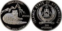 500 afghanis Afghanistan 500 afghanis 2000, PROOF, WWF for Nature - Snow Leopard silver -