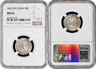 10 centimes Belgium 10 centimes 1862, NGC MS65, King Leopold I (1832 - 1865) -