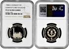 5 mark Germany - GDR 5 mark 1988, NGC PF67 UC, 150th Anni. - First Railway in Germany -
