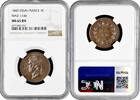 5 centimes France 5 centimes 1840, NGC MS65 BN ESSAI, Louis Philippe I (1830 - 1848) Top -