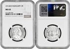 2 korona Hungary 2 korona 1914 KB, NGC MS63, Emperor Franz Joseph I (1848 - 1916) -