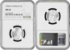 5 lire Vatican City 5 lire 1942, NGC MS65, Pope Pius XII (1939 - 1958) silver coin -