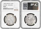 1 thaler Bavaria 1 thaler ND (1865), NGC MS63, King Ludwig II (1864 - 1886) silver coin -