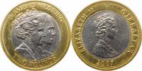 2 pounds Gibraltar 2 pounds 2007, UNC, Wedding of Queen Elizabeth II & Prince Philip -