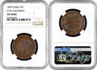 10 para Serbia 10 para 1868, NGC AU58 BN, Prince Mihailo Obrenoviс III (1860 - 1868) -