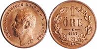 ore 1867  Sweden 1 ore 1867, BU,  King Charles XV (1859 - 1872)  