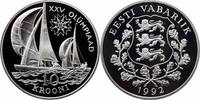 10 krooni Estonia 10 krooni 1992, PROOF, Olympics games, Barcelona 1992 - Sailing -