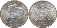 3 mark Anhalt-Dessau 3 mark 1914 A, UNC, Frederick II and Marie von Baden silver coin -