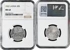 50 santimu Latvia 50 santimu 1922, NGC MS62, First Republic (1922 - 1940) -