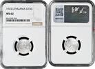 1 litas Lithuania 1 litas 1925, NGC MS62, First Republic (1925 - 1938) silver coin -