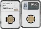 20 senti Estonia 20 senti 1935, NGC MS63, 1st Republic (Kroon) (1928 - 1940) -