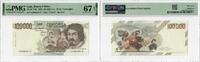 100000 Lire 1983  Italy   1983, PMG 67 EPQ,  Banca de Italia  Pick# 110b 