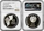 250 meticais Mozambique 250 meticais 1985, NGC PF69 UC, 10th Anniv. of Independence Top Pop -