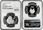 100 francs Rwanda 100 francs 1993, NGC PF69 UC, Gorillas Top Pop silver coin -
