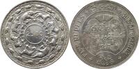 ASIA 5 rupees Ceylon 5 rupees 1957, UNC, 2500th Anniversary - Buddhism silver coin -