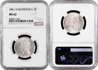 NORTH & CENRAL AMERICA 2 reales Guatemala 2 reales 1861 R, NGC MS62, President Rafael Carrera (1851 - 1865) -