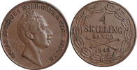 4 skilling Sweden 4 skilling banco 1849, XF, King Oscar I (1844 - 1859) -